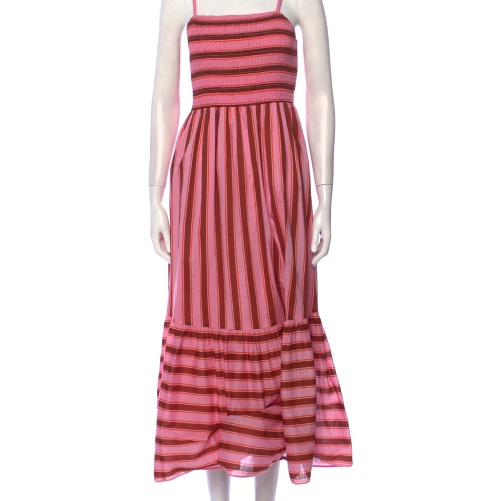 Kate Spade Smocked Striped Maxi Dress
